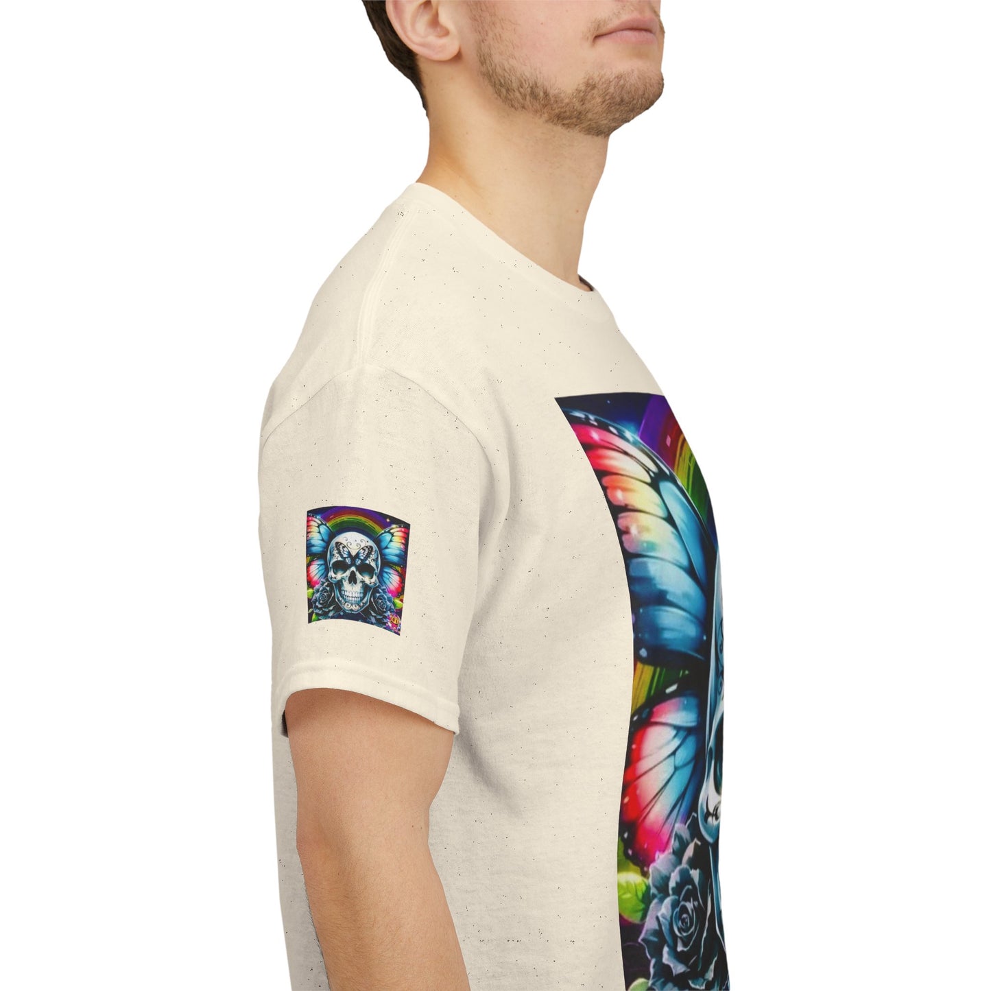 Skull Tee - Bright & Colorful Butterfly Design