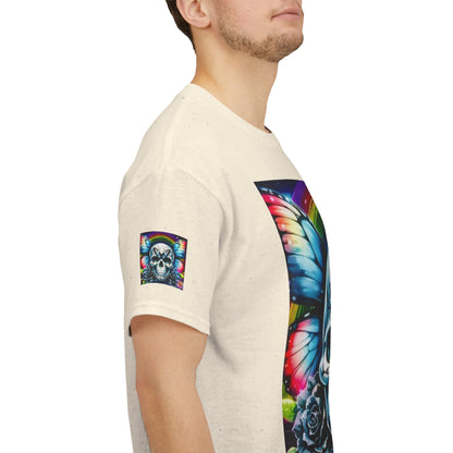 Skull Tee - Bright & Colorful Butterfly Design