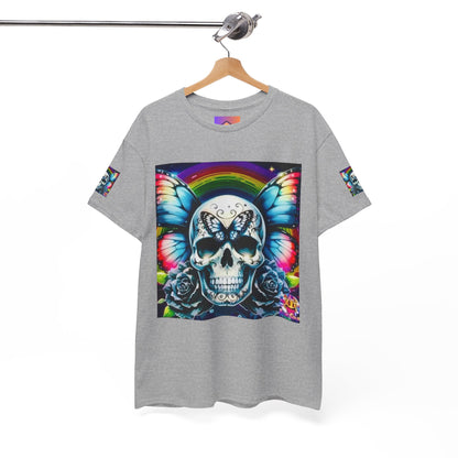 Skull Tee - Bright & Colorful Butterfly Design
