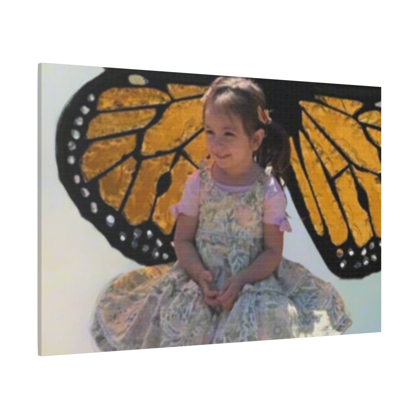 Canvas Print - Monarch Butterfly Wings & Joyful Child - Find Your Wings Collection