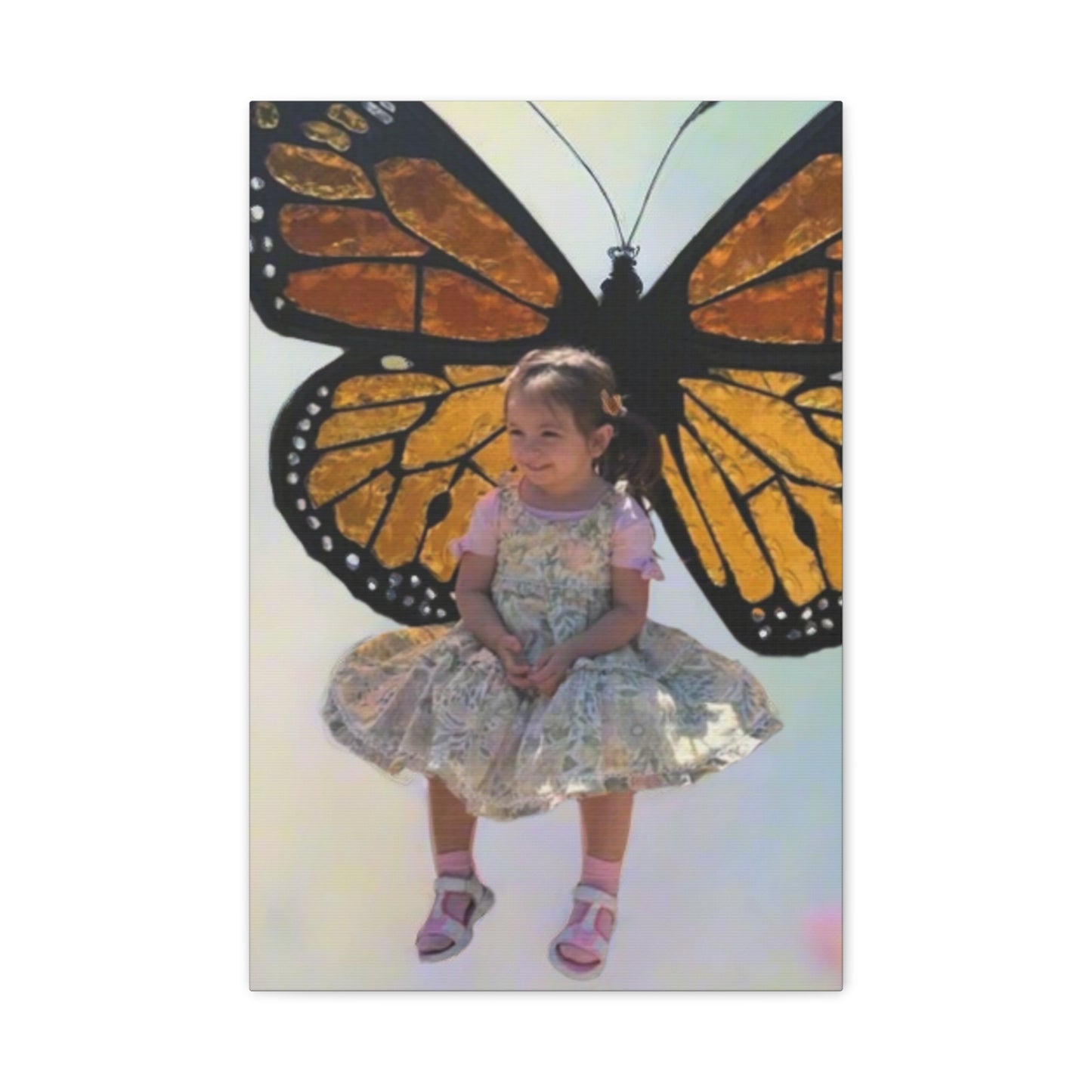 Canvas Print - Monarch Butterfly Wings & Joyful Child - Find Your Wings Collection