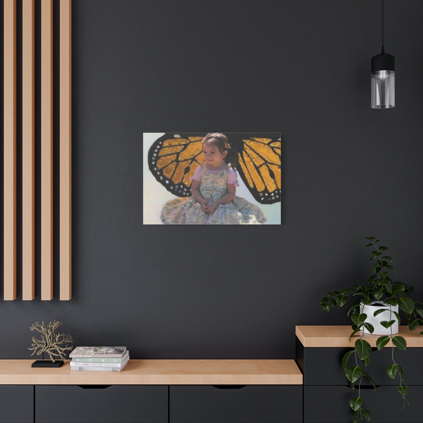 Canvas Print - Monarch Butterfly Wings & Joyful Child - Find Your Wings Collection