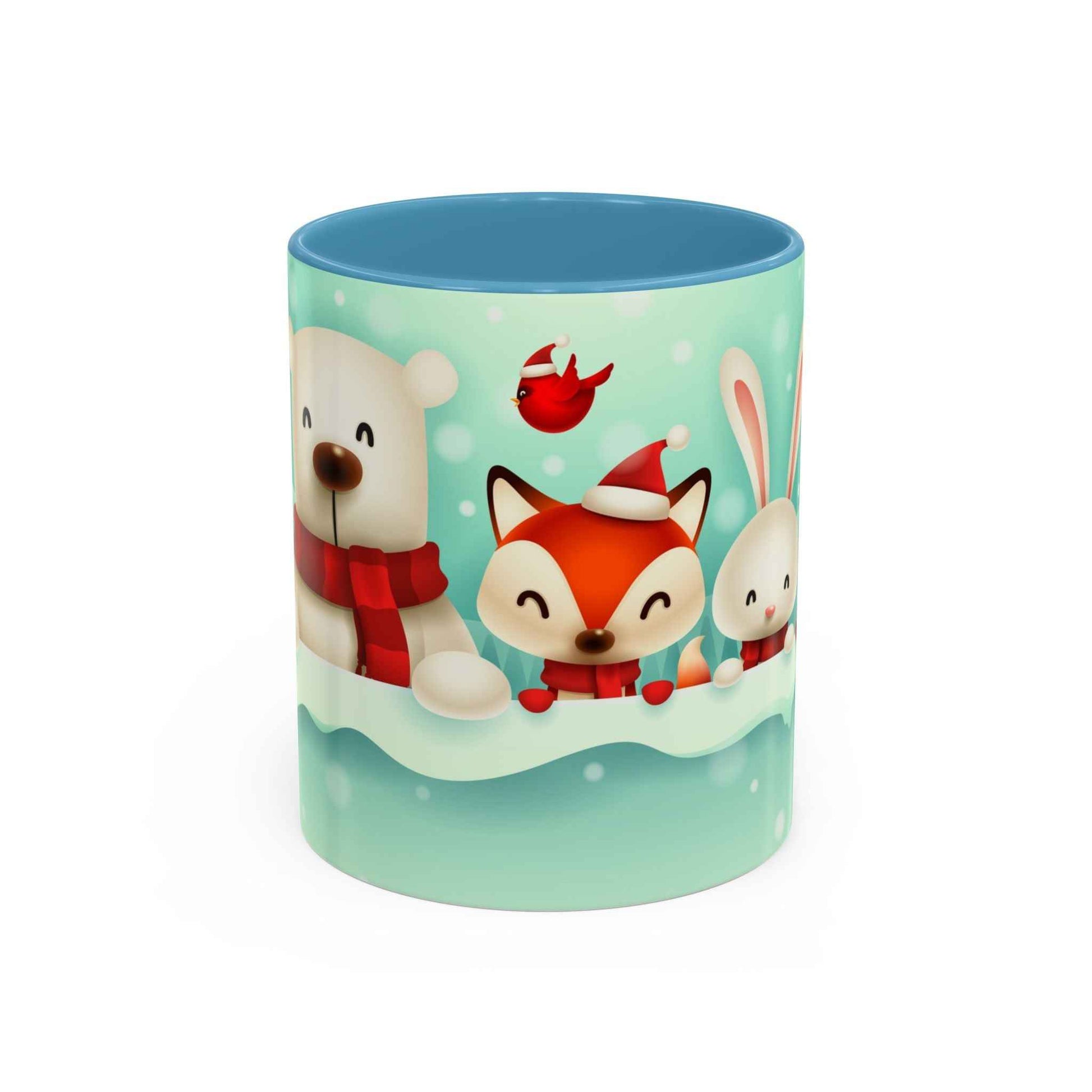 Festive Animal Friends Coffee Mug - Winter Holiday Theme