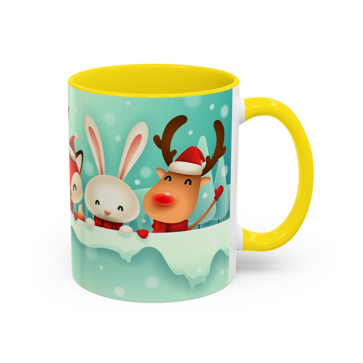 Festive Animal Friends Coffee Mug - Winter Holiday Theme