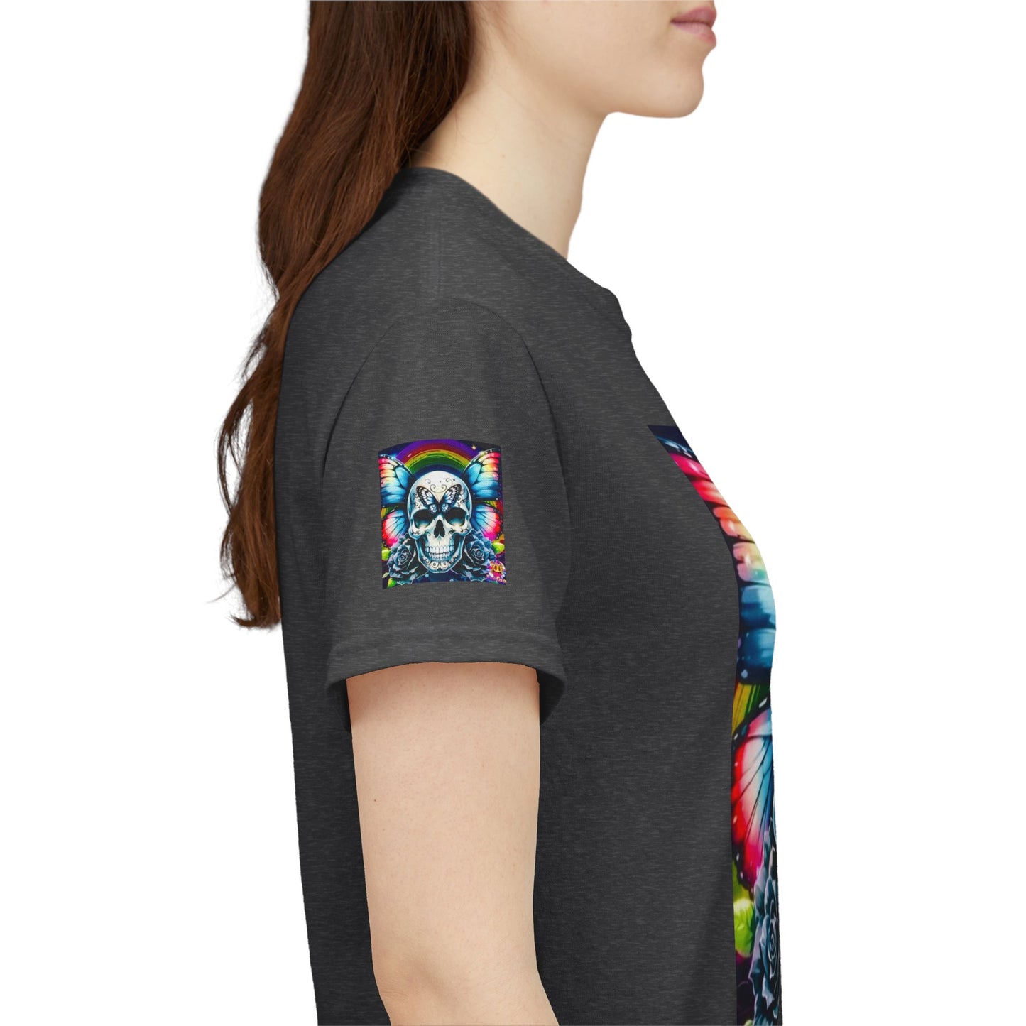 Skull Tee - Bright & Colorful Butterfly Design