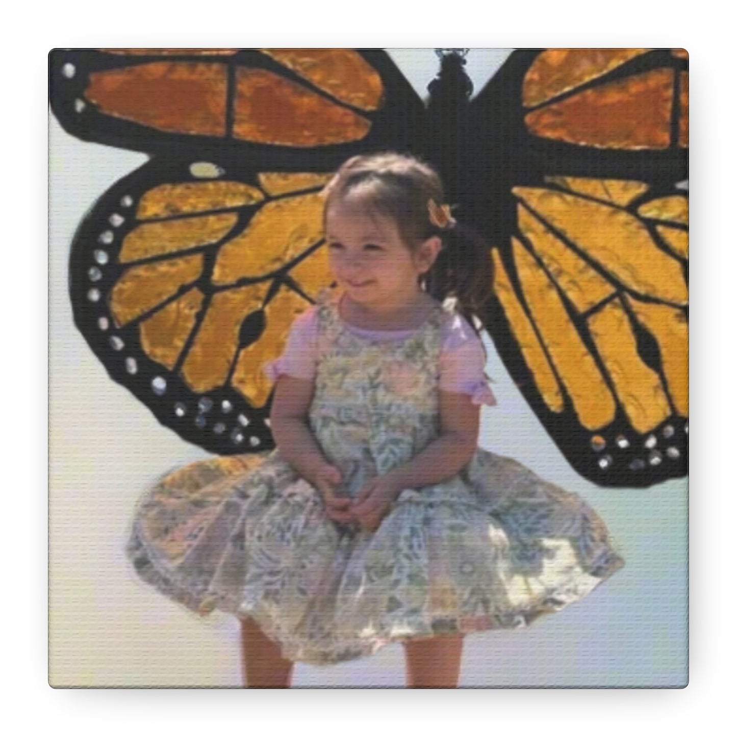 Canvas Print - Monarch Butterfly Wings & Joyful Child - Find Your Wings Collection