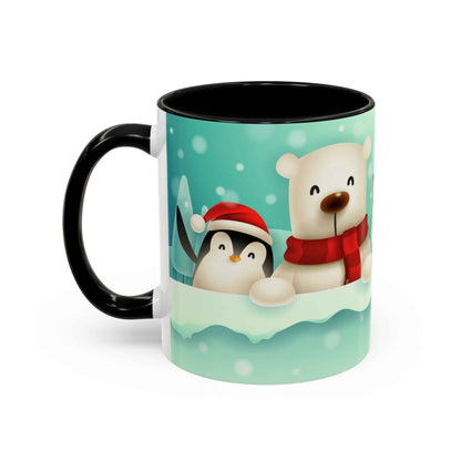 Festive Animal Friends Coffee Mug - Winter Holiday Theme