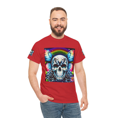 Skull Tee - Bright & Colorful Butterfly Design
