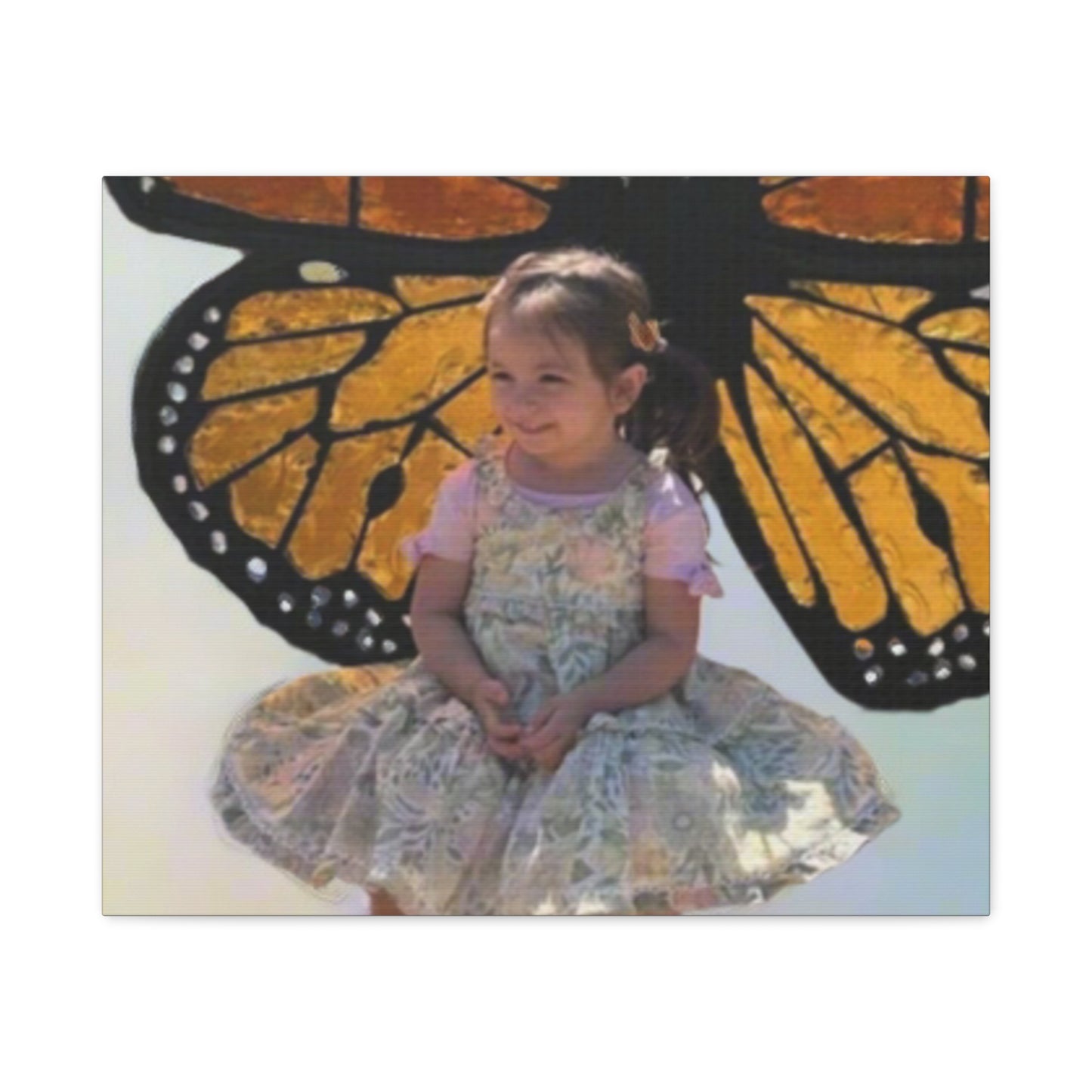 Canvas Print - Monarch Butterfly Wings & Joyful Child - Find Your Wings Collection