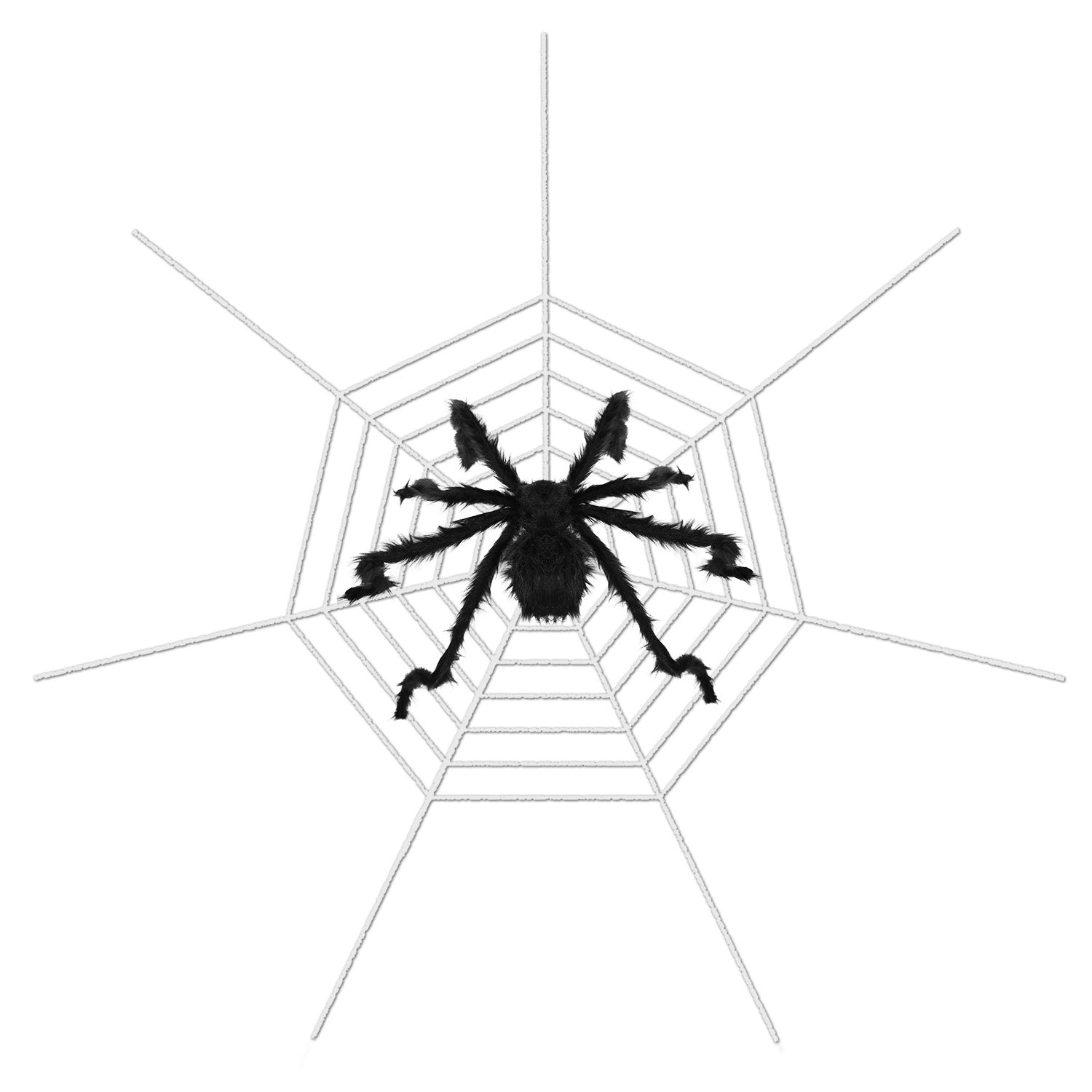 1Pc Halloween Decorations Spider Outdoor 49inch Halloween Spider With 126 Inch Tarantula Mega Spider Web Hairy Poseable Scary Spider Outdoor Yard Creepy Decor Spider Stretch Cobweb