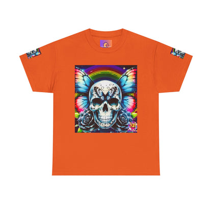 Skull Tee - Bright & Colorful Butterfly Design