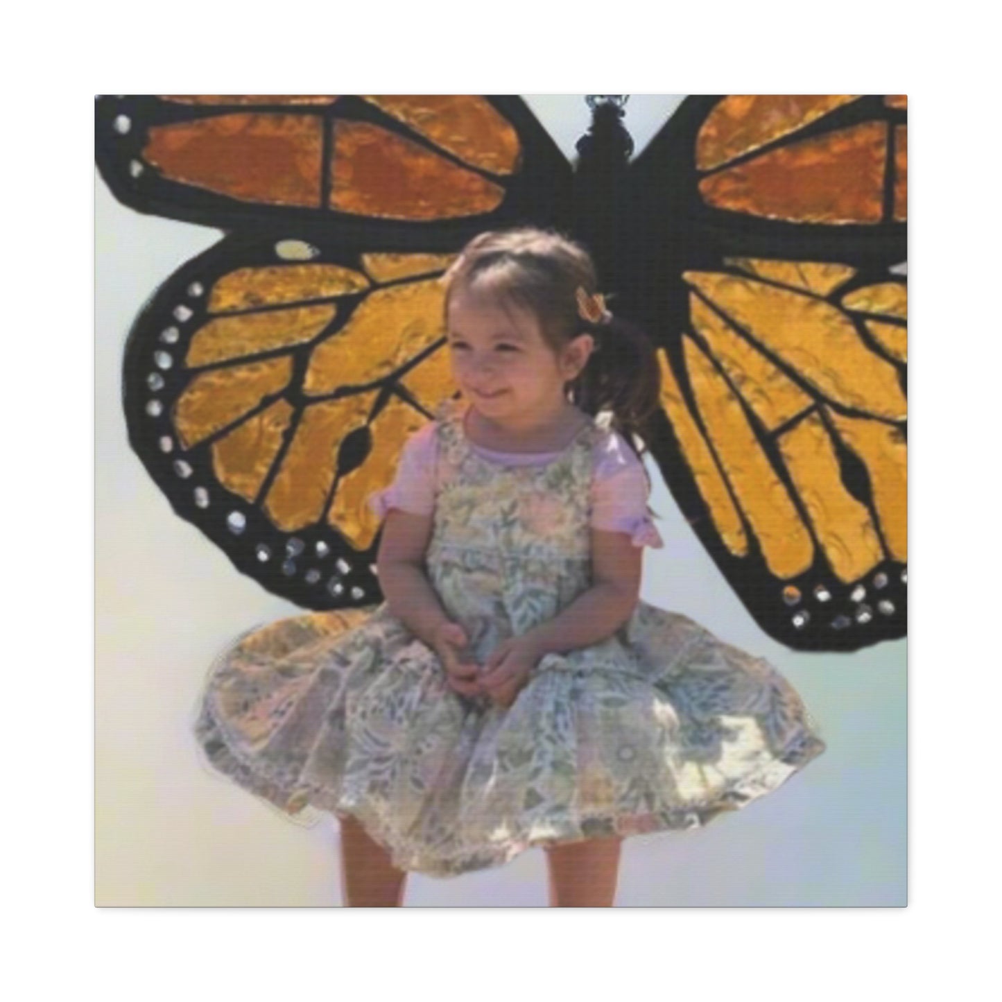 Canvas Print - Monarch Butterfly Wings & Joyful Child - Find Your Wings Collection