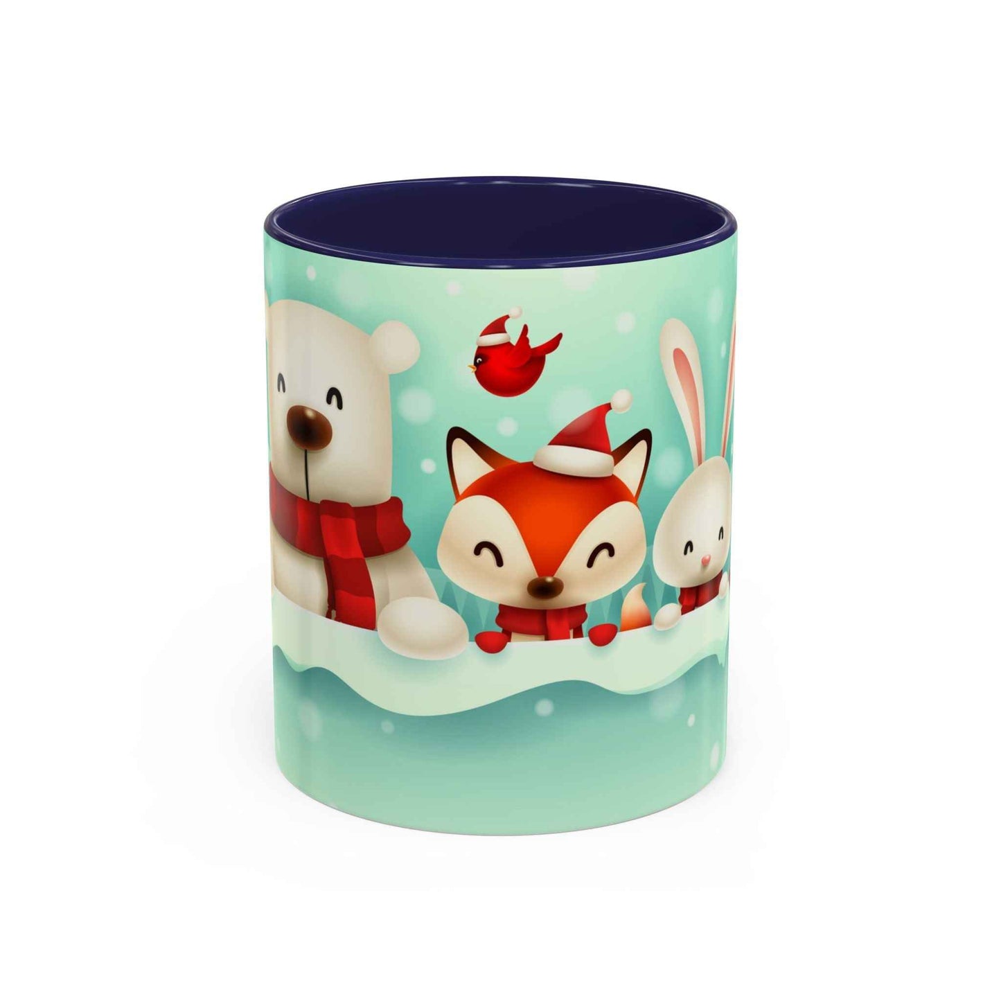Festive Animal Friends Coffee Mug - Winter Holiday Theme