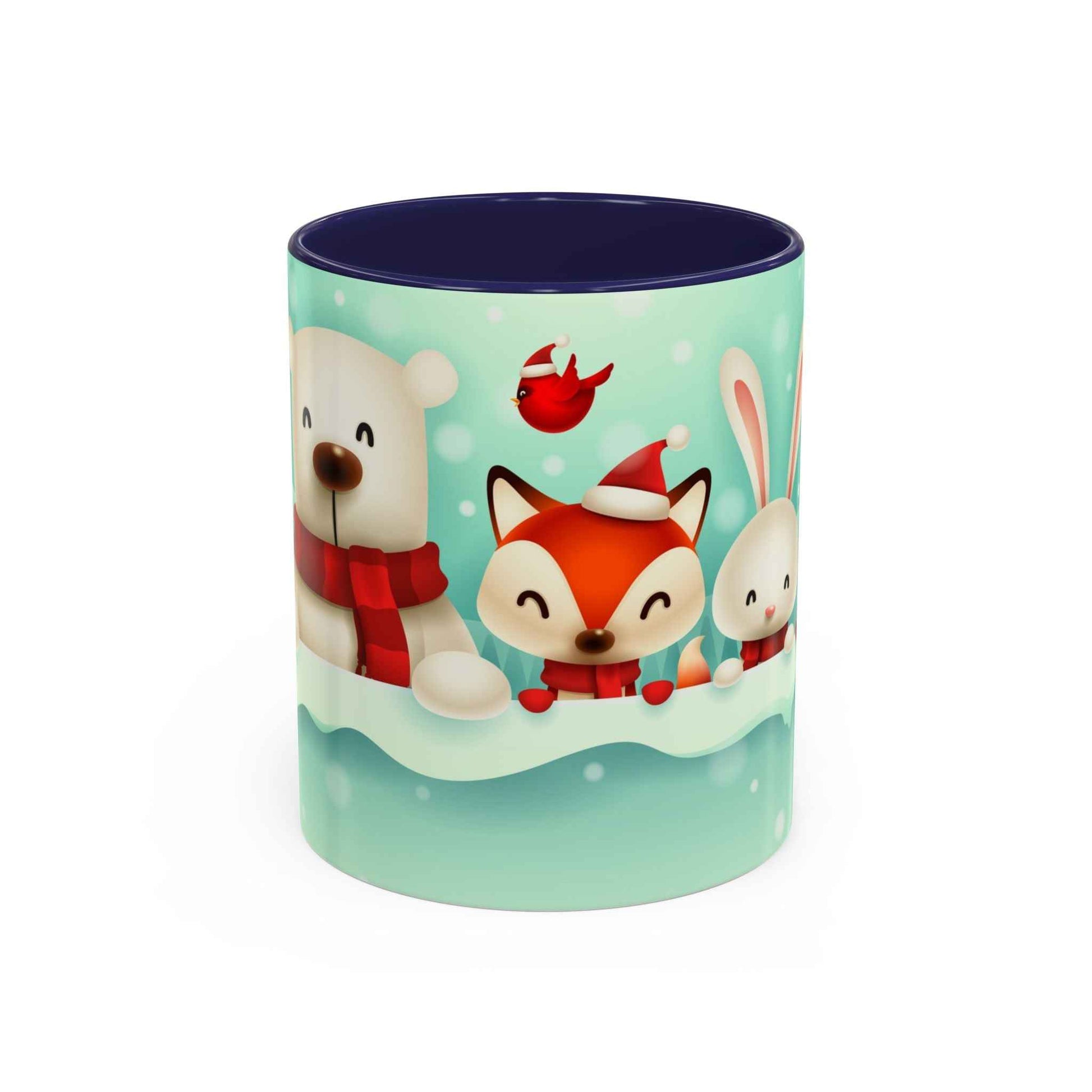 Festive Animal Friends Coffee Mug - Winter Holiday Theme