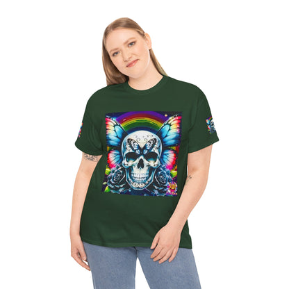 Skull Tee - Bright & Colorful Butterfly Design