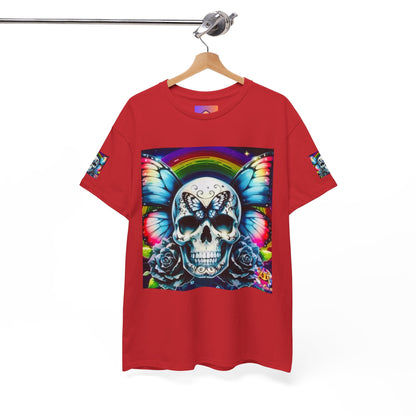 Skull Tee - Bright & Colorful Butterfly Design