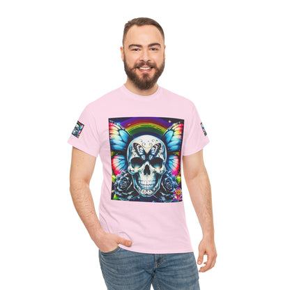 Skull Tee - Bright & Colorful Butterfly Design