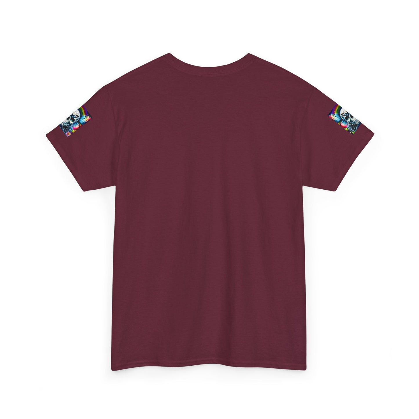 Skull Tee - Bright & Colorful Butterfly Design
