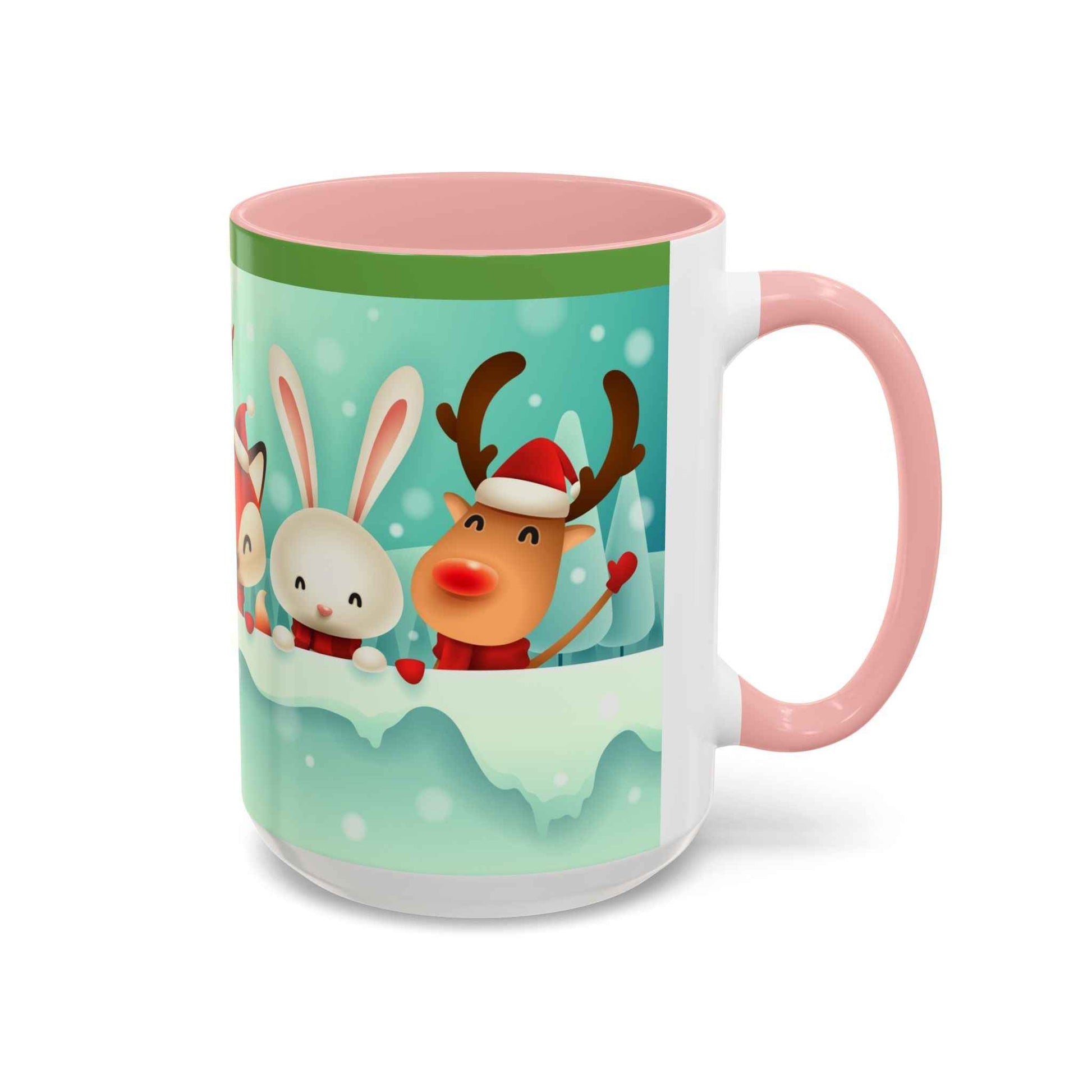 Festive Animal Friends Coffee Mug - Winter Holiday Theme