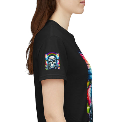 Skull Tee - Bright & Colorful Butterfly Design