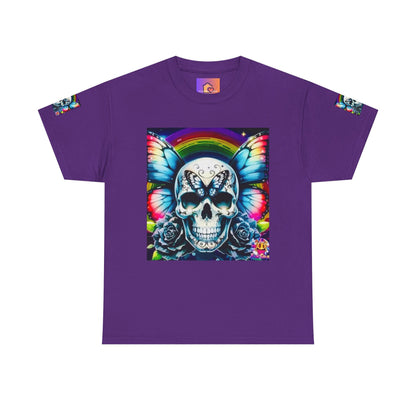 Skull Tee - Bright & Colorful Butterfly Design