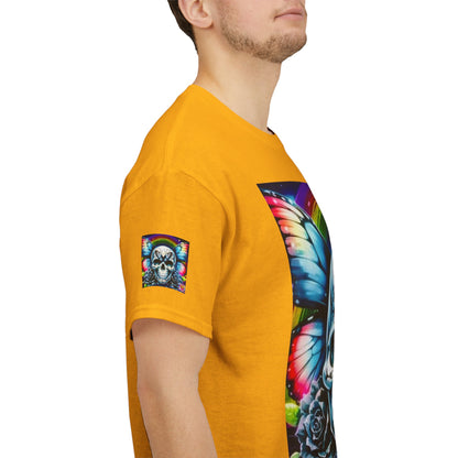 Skull Tee - Bright & Colorful Butterfly Design