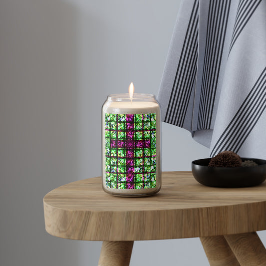 Soy Candle, Floral Cross Design, Aromatherapy, Home Decor, Relaxation Gift, Birthday Housewarming