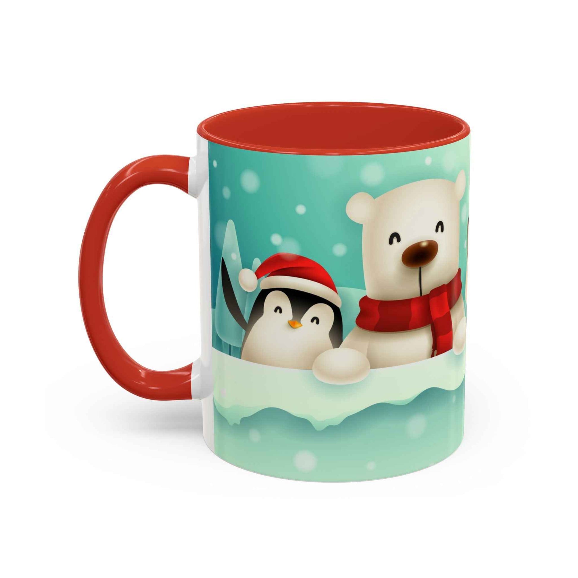 Festive Animal Friends Coffee Mug - Winter Holiday Theme