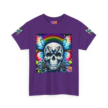 Skull Tee - Bright & Colorful Butterfly Design