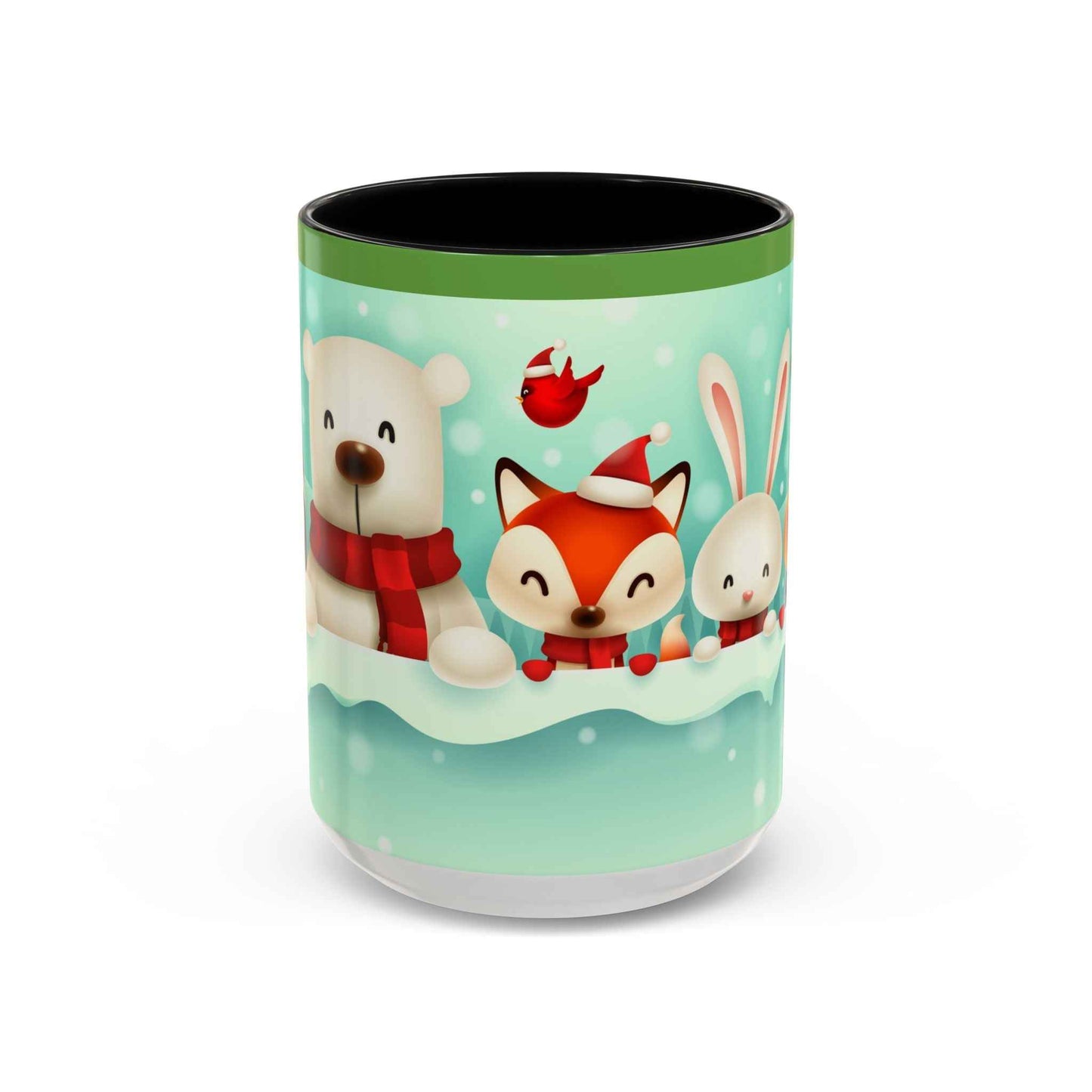 Festive Animal Friends Coffee Mug - Winter Holiday Theme