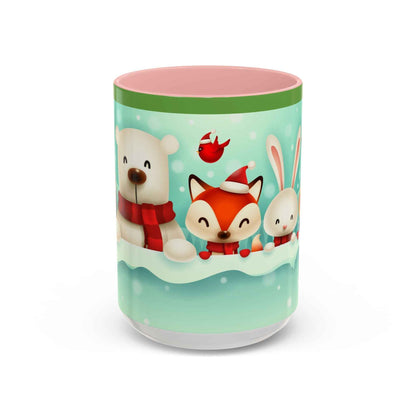 Festive Animal Friends Coffee Mug - Winter Holiday Theme