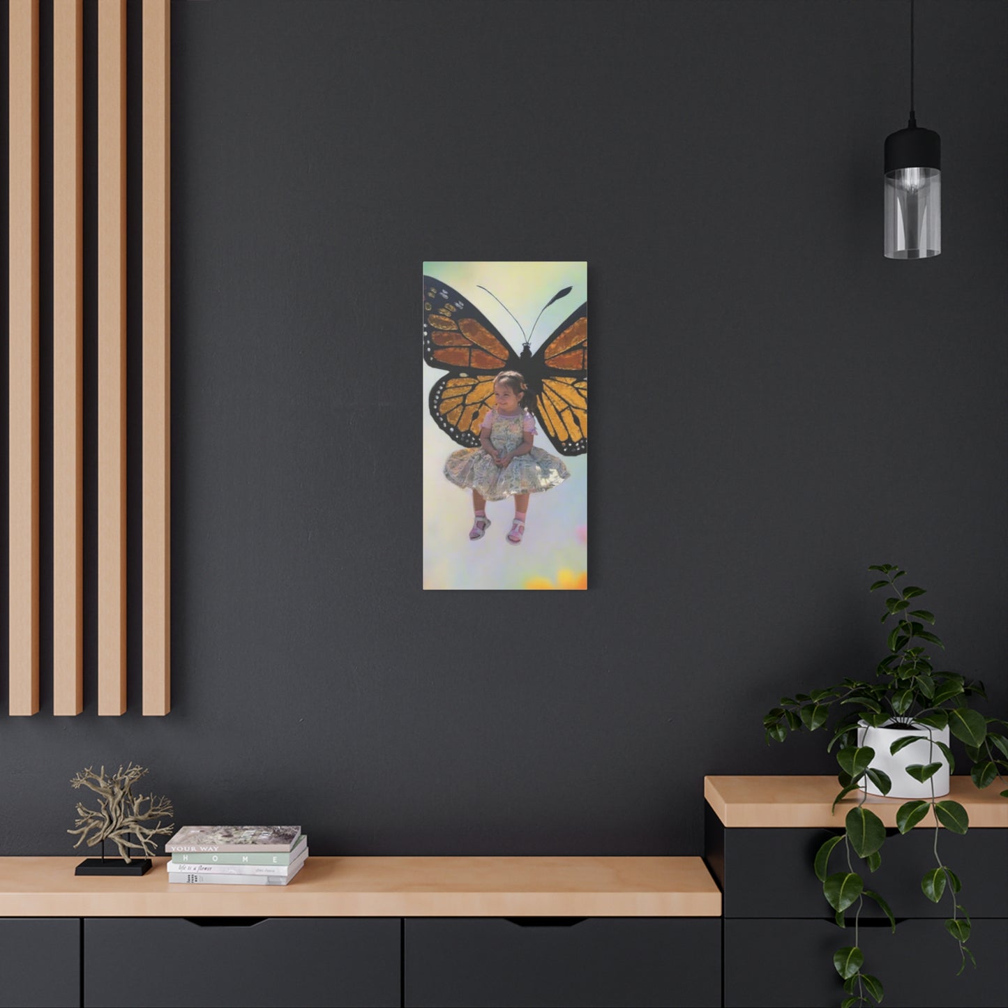 Canvas Print - Monarch Butterfly Wings & Joyful Child - Find Your Wings Collection