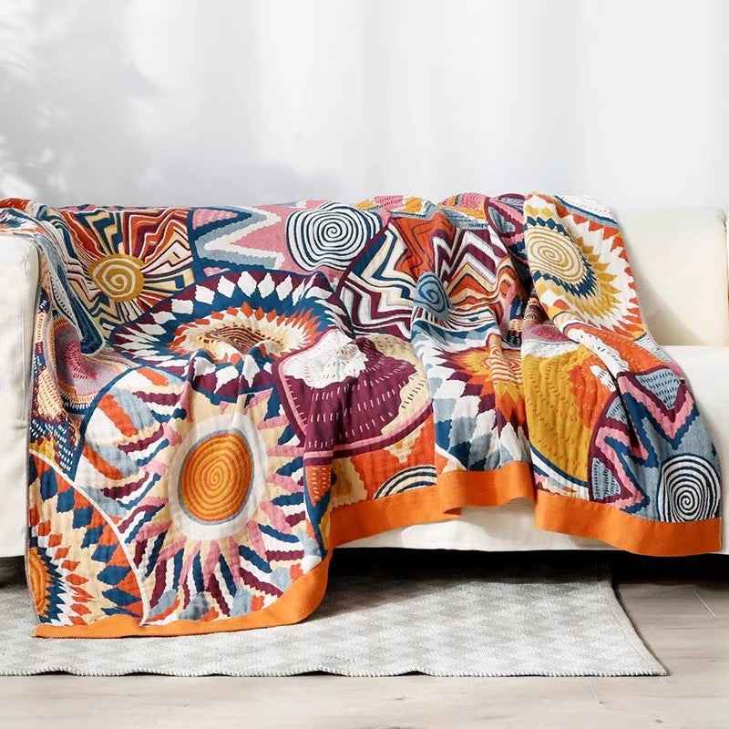 Thickened Autumn And Winter Five-layer Gauze Bed Sheet Blanket Bedspread Air Conditioning Blanket Blanket