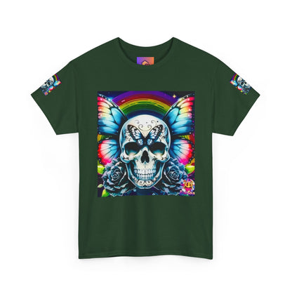 Skull Tee - Bright & Colorful Butterfly Design