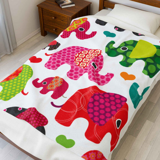 Elephant Plush Blanket | Nursery Decor | Baby Shower Gift