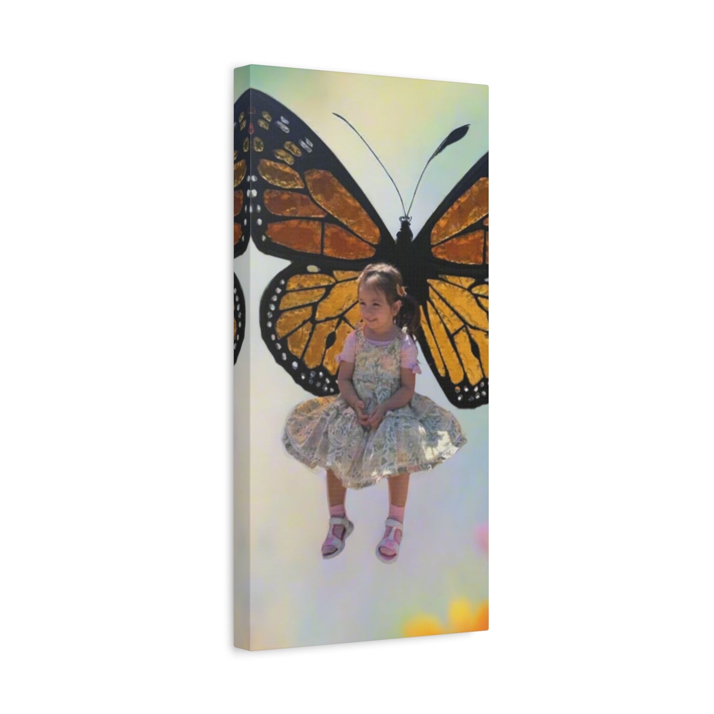 Canvas Print - Monarch Butterfly Wings & Joyful Child - Find Your Wings Collection