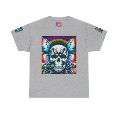 Skull Tee - Bright & Colorful Butterfly Design