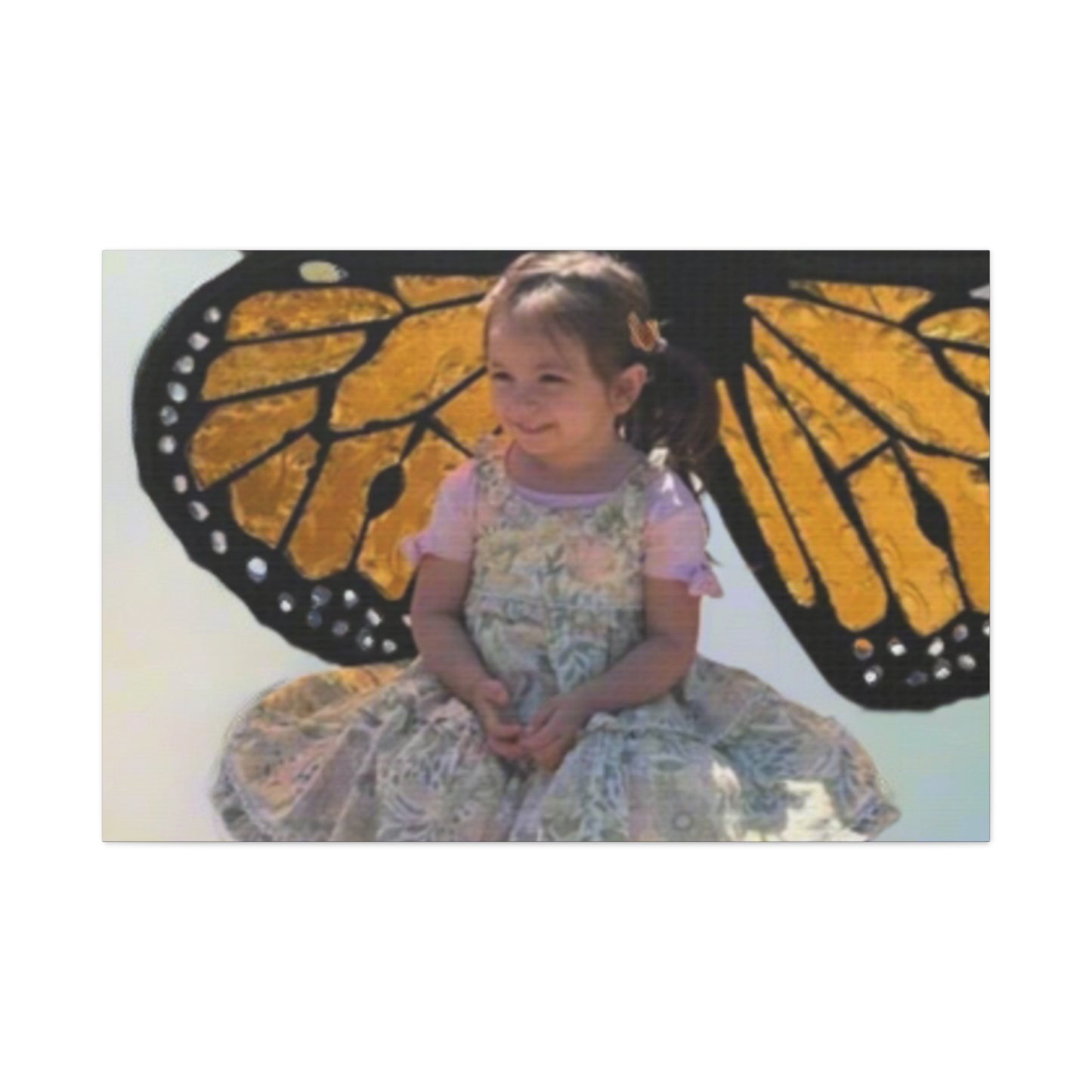 Canvas Print - Monarch Butterfly Wings & Joyful Child - Find Your Wings Collection