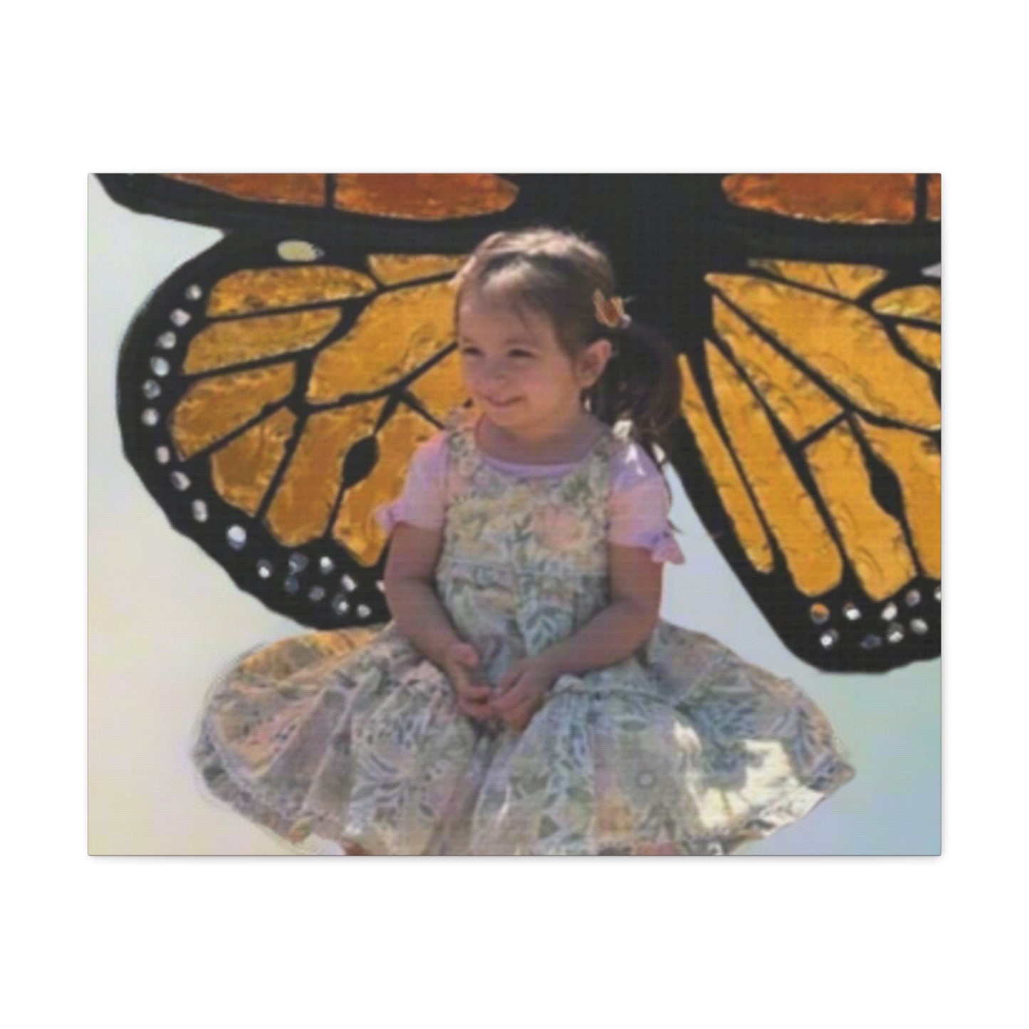 Canvas Print - Monarch Butterfly Wings & Joyful Child - Find Your Wings Collection