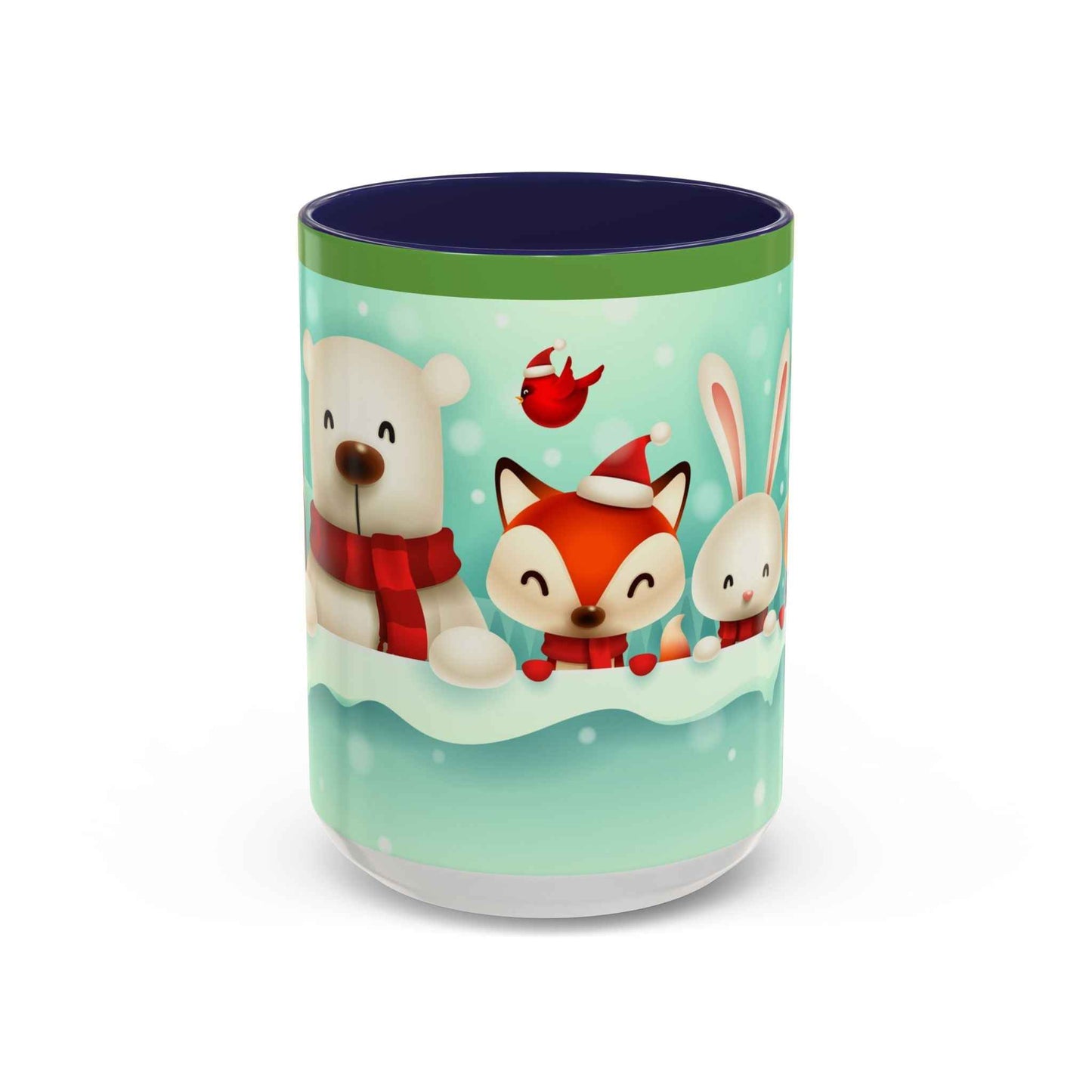 Festive Animal Friends Coffee Mug - Winter Holiday Theme
