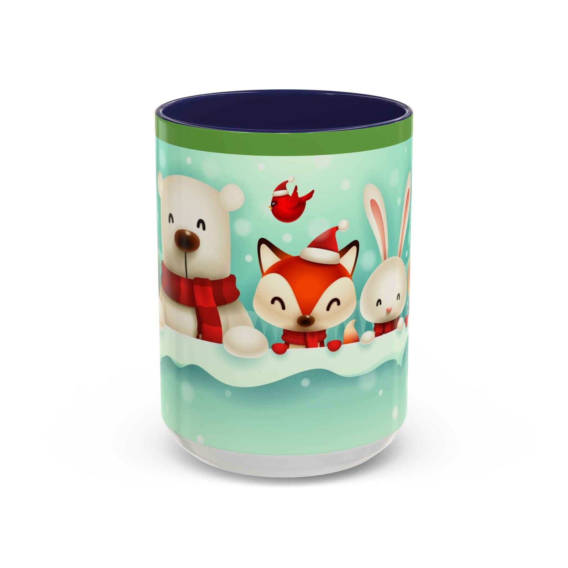 Festive Animal Friends Coffee Mug - Winter Holiday Theme