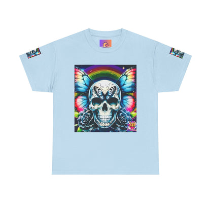 Skull Tee - Bright & Colorful Butterfly Design