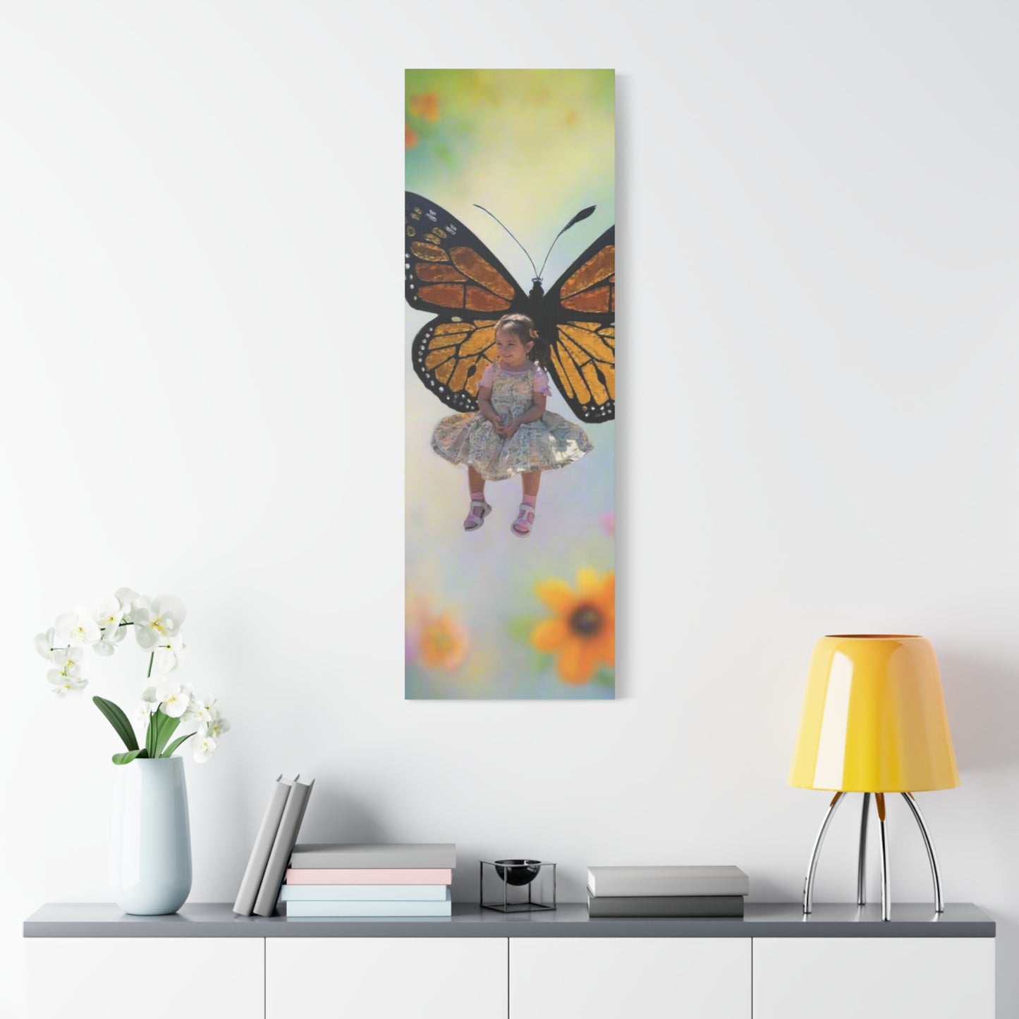 Canvas Print - Monarch Butterfly Wings & Joyful Child - Find Your Wings Collection