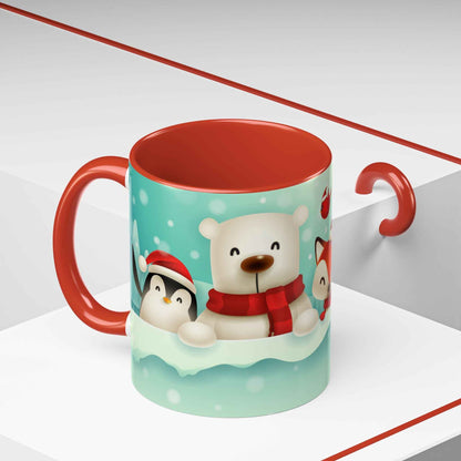 Festive Animal Friends Coffee Mug - Winter Holiday Theme