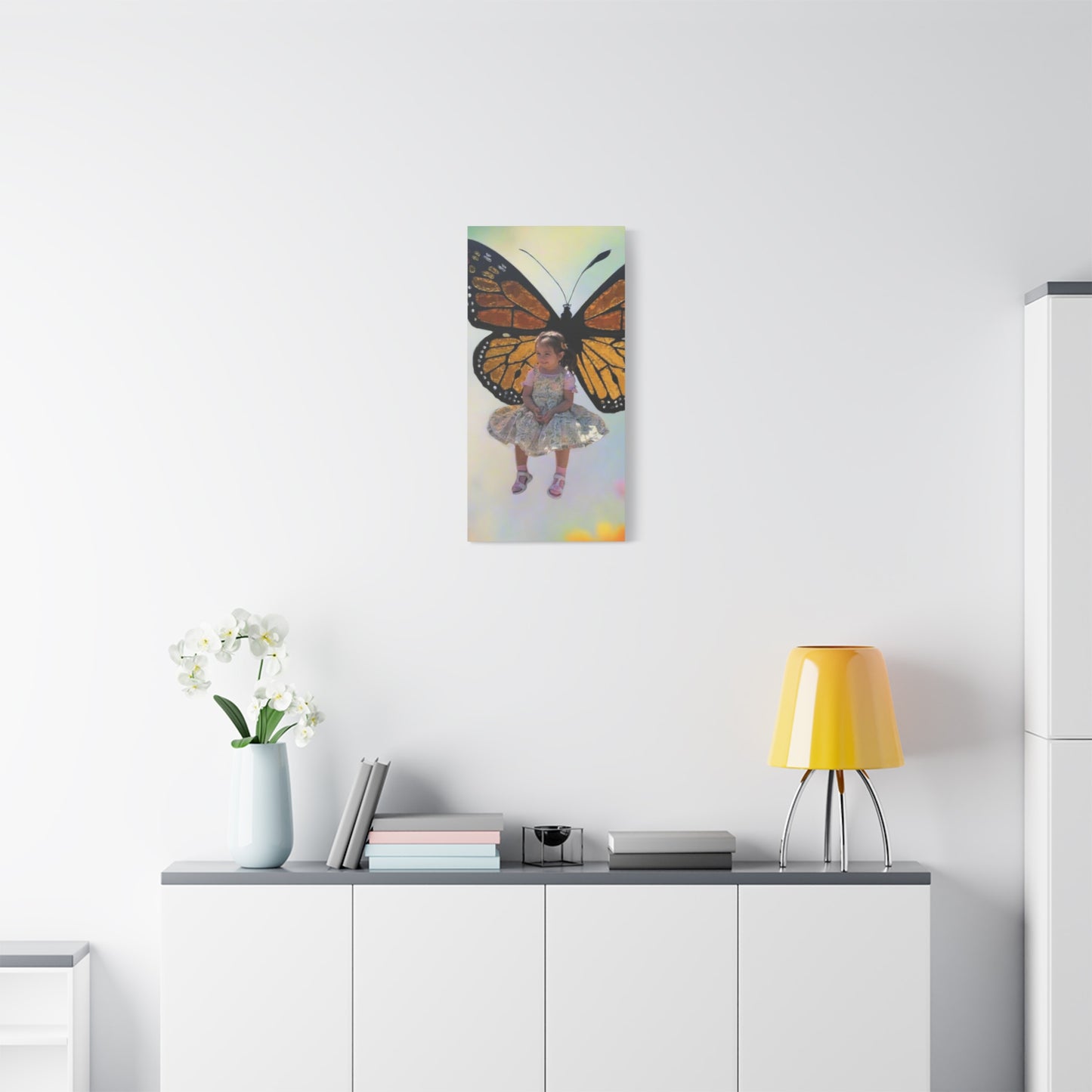 Canvas Print - Monarch Butterfly Wings & Joyful Child - Find Your Wings Collection