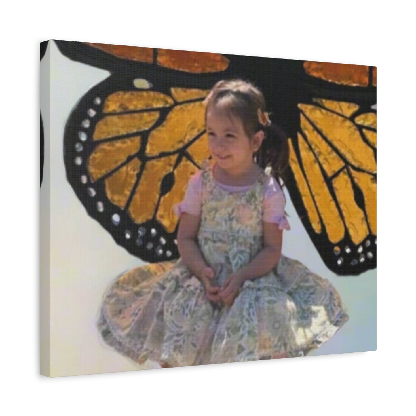 Canvas Print - Monarch Butterfly Wings & Joyful Child - Find Your Wings Collection