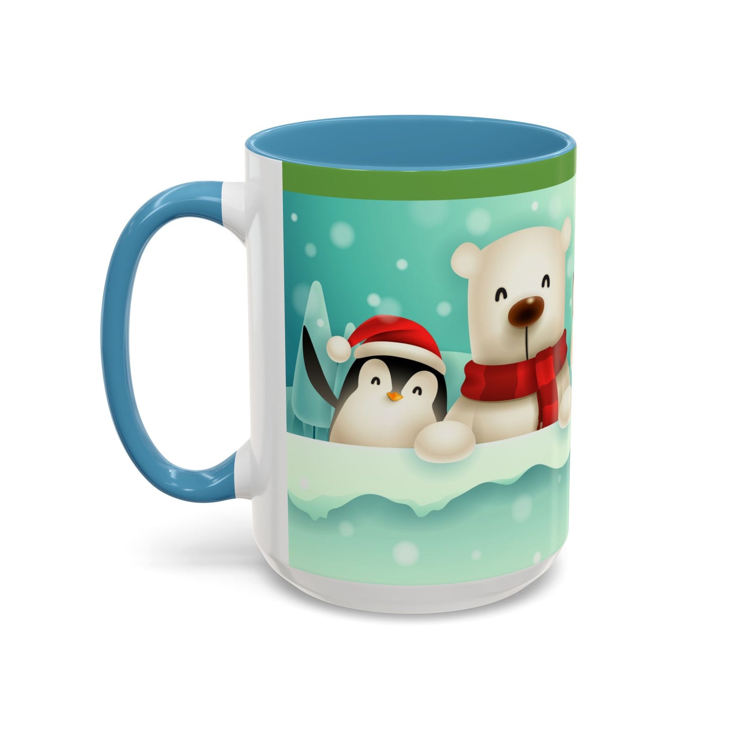 Festive Animal Friends Coffee Mug - Winter Holiday Theme