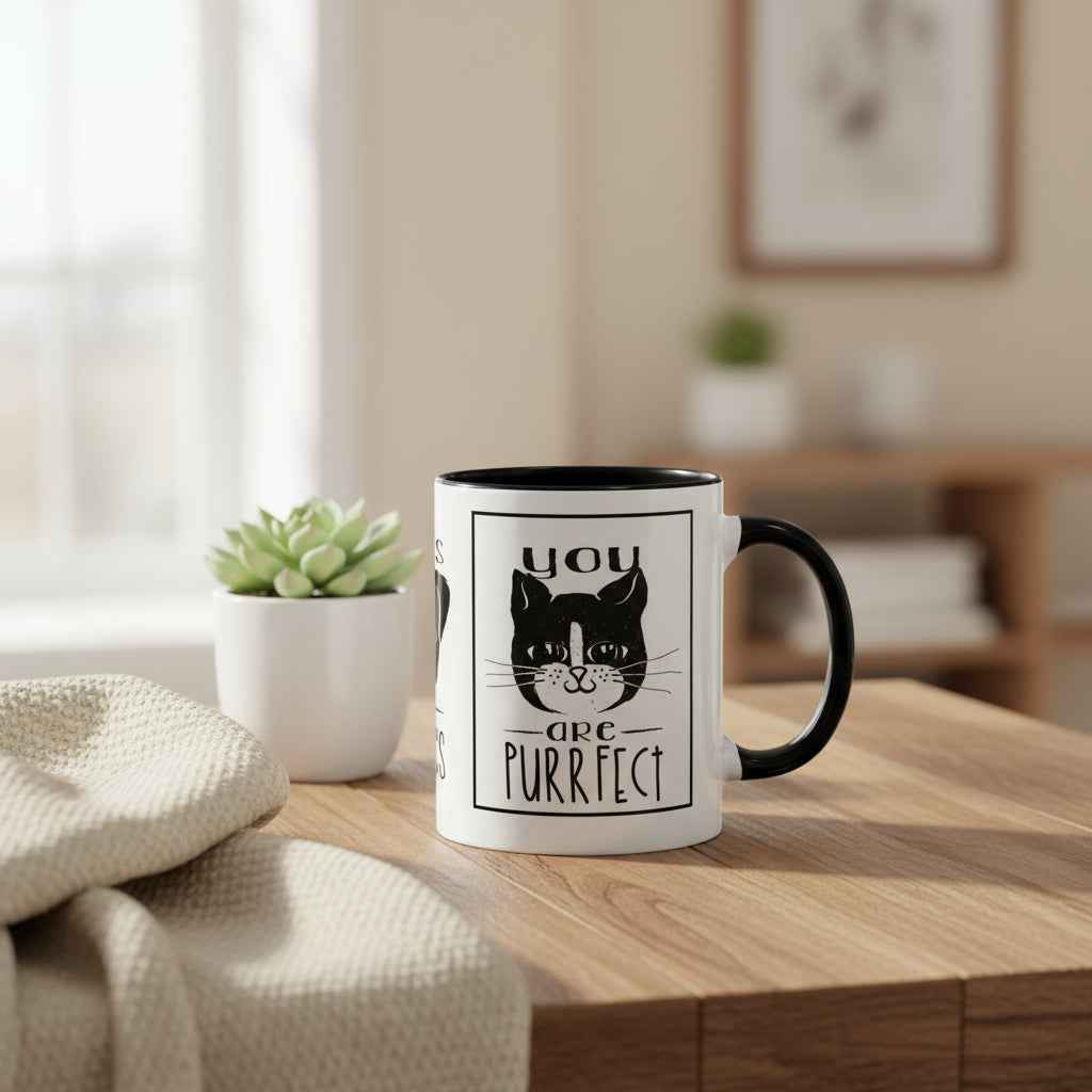 Coffee Mug - Purrfect Animal-Themed You Are Purrfect & Owl Wait For You Designs
