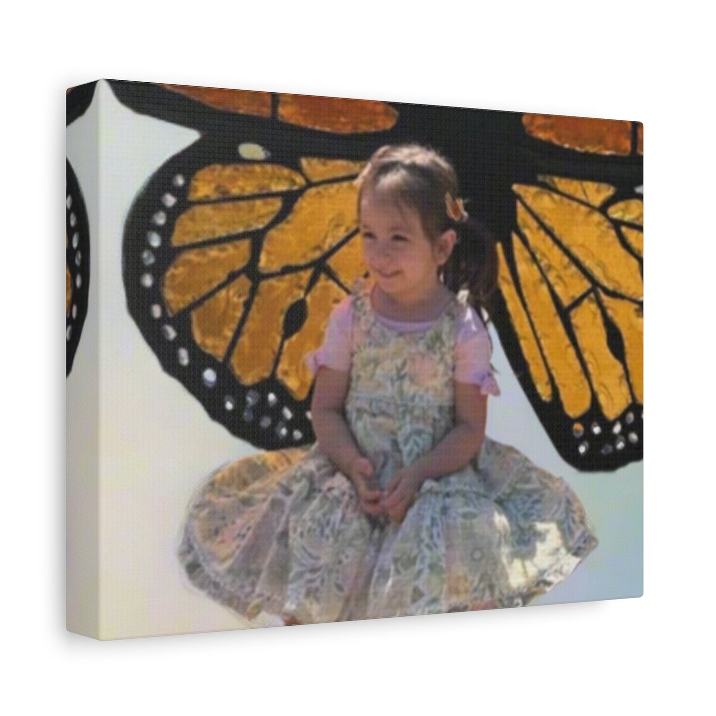 Canvas Print - Monarch Butterfly Wings & Joyful Child - Find Your Wings Collection