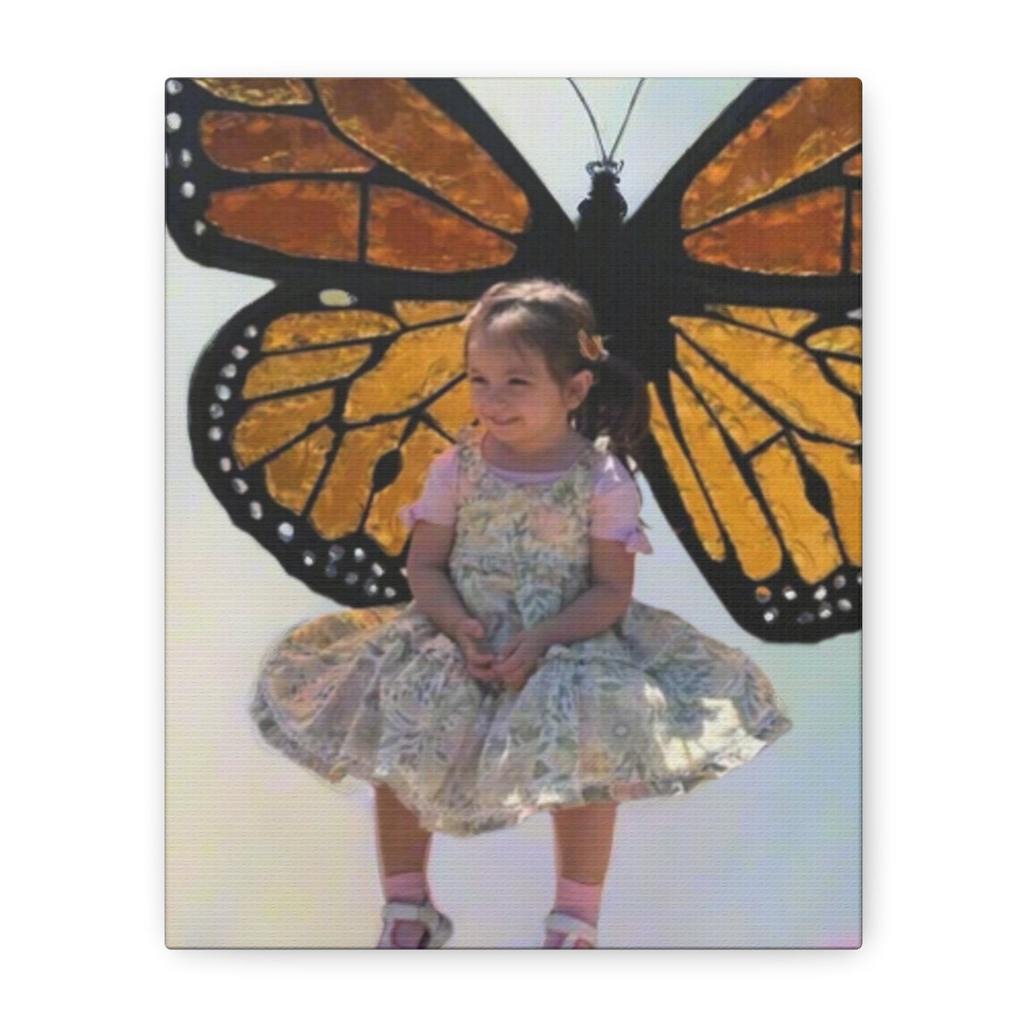 Canvas Print - Monarch Butterfly Wings & Joyful Child - Find Your Wings Collection